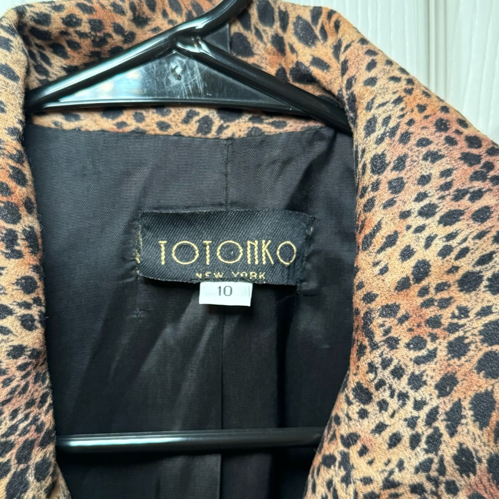 Vintage 90s Leopard Totonko New York zip jacket - Picture 4 of 9